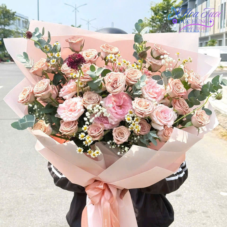 Hoa Chúc Mừng Hồng pastel